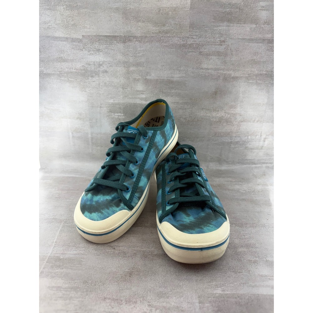 KEEN Elsa Lite Women Sz 9.5 Teal Blue Tie Dye Canvas Sneakers 1027260